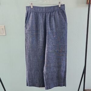Sigrid Olsen Linen Cropped Wide Leg Pants